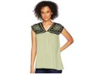 Roper 1765 Linen Slub Jersey (green) Women's Clothing