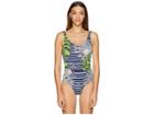 Onia Kelly One-piece (multi/flamingo Stripe) Women's Swimsuits One Piece