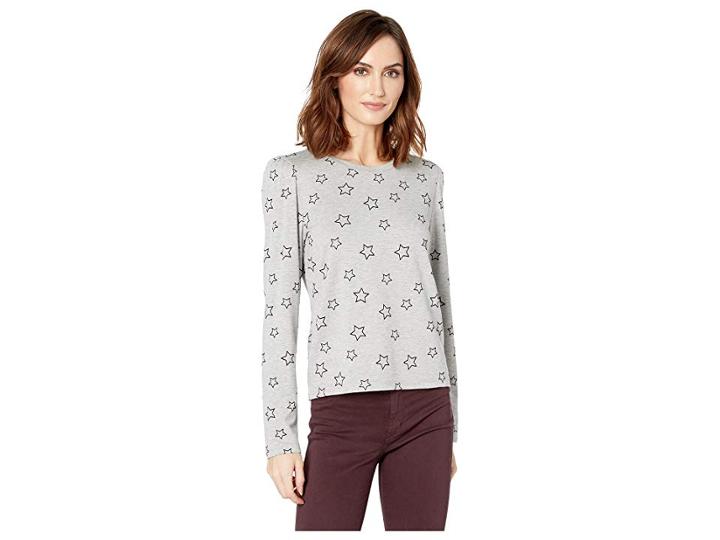Bb Dakota Seeing Stars Soft Knit Shirt (heather Grey) Women's Clothing