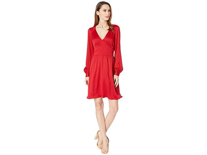 Michael Michael Kors Raglan Sleeve Short Dress (red Currant) Women's Dress