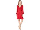 Michael Michael Kors Raglan Sleeve Short Dress (red Currant) Women's Dress
