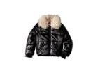 Urban Republic Kids Emma Puffer Jacket W/ Cream Faux Fur Collar (little Kids/big Kids) (black) Girl's Jacket