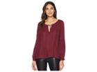 Jack By Bb Dakota Laurel Canyon Rayon Crepe Top (cranberry) Women's Clothing