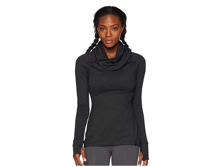 Spyder Solitude Funnel Neck Top (black/black) Women's Long Sleeve Pullover