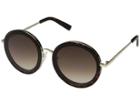 Guess Gf0330 (shiny Havana With Gold/brown Gradient Lens) Fashion Sunglasses