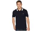 Fred Perry Block Tipped Pique Shirt (black) Men's Clothing