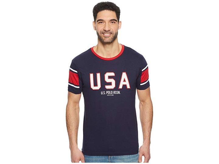 U.s. Polo Assn. Short Sleeve Crew Neck T-shirt (classic Navy) Men's Clothing