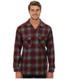 Pendleton L/s Board Shirt (burgundy/brown/rust/plaid) Men's Long Sleeve Button Up