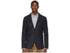 John Varvatos Collection Slim Fit Convertible Notch Lapel Button Closure Jvso1574u3 (dark Grey Heather) Men's Jacket