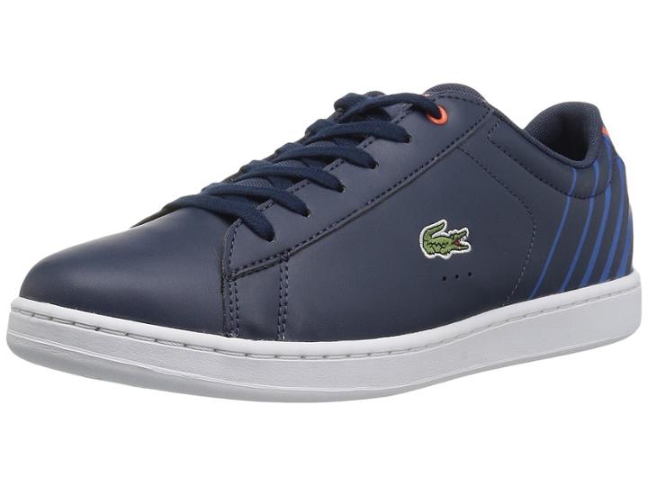 Lacoste Kids Carnaby Evo (little Kid/big Kid) (navy/blue) Kids Shoes