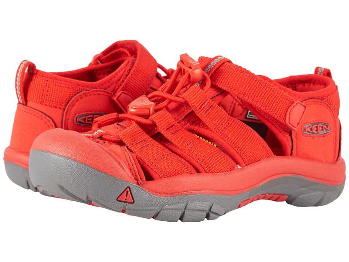 Keen Kids Newport H2 (little Kid/big Kid) (firey Red) Kids Shoes
