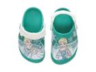 Crocs Kids Frozentm Lights Clog (toddler/little Kid) (tropical Teal) Girls Shoes