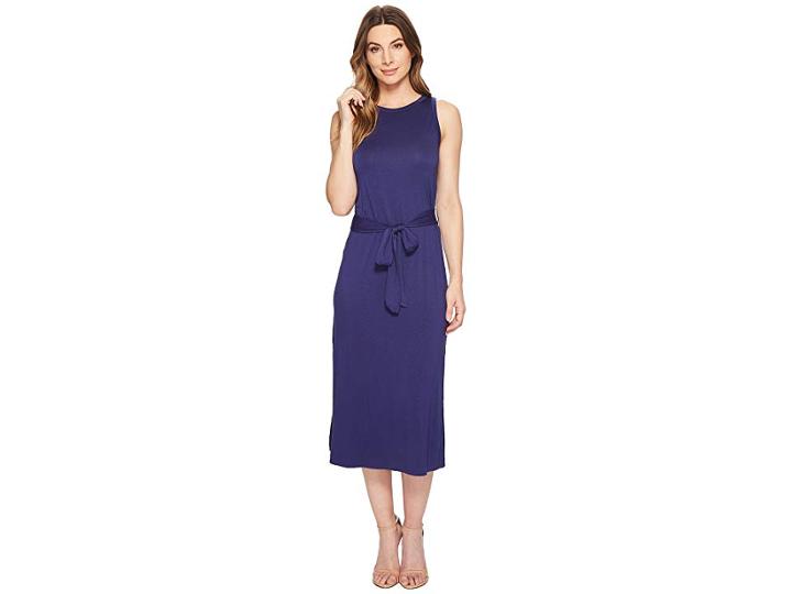 Three Dots Refined Jersey Easy Midi Dress (sparkling Water) Women's Dress