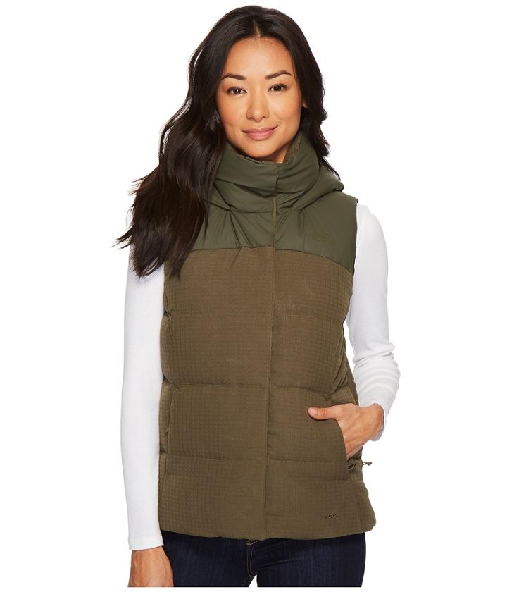 The North Face Novelty Nuptse Vest (new Taupe Green) Women's Vest