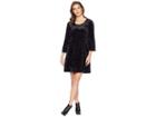 Tribal Long Sleeve Frill Detail Dress (black) Women's Dress