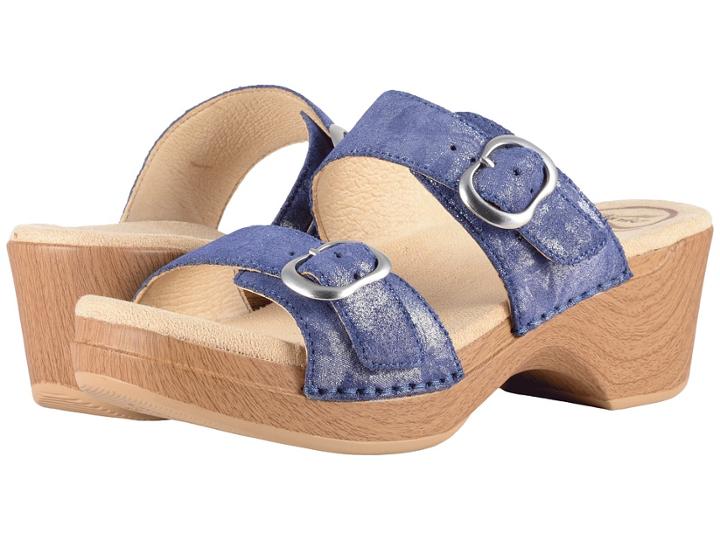 Dansko Sophie (blue Shimmer Metallic) Women's Sandals
