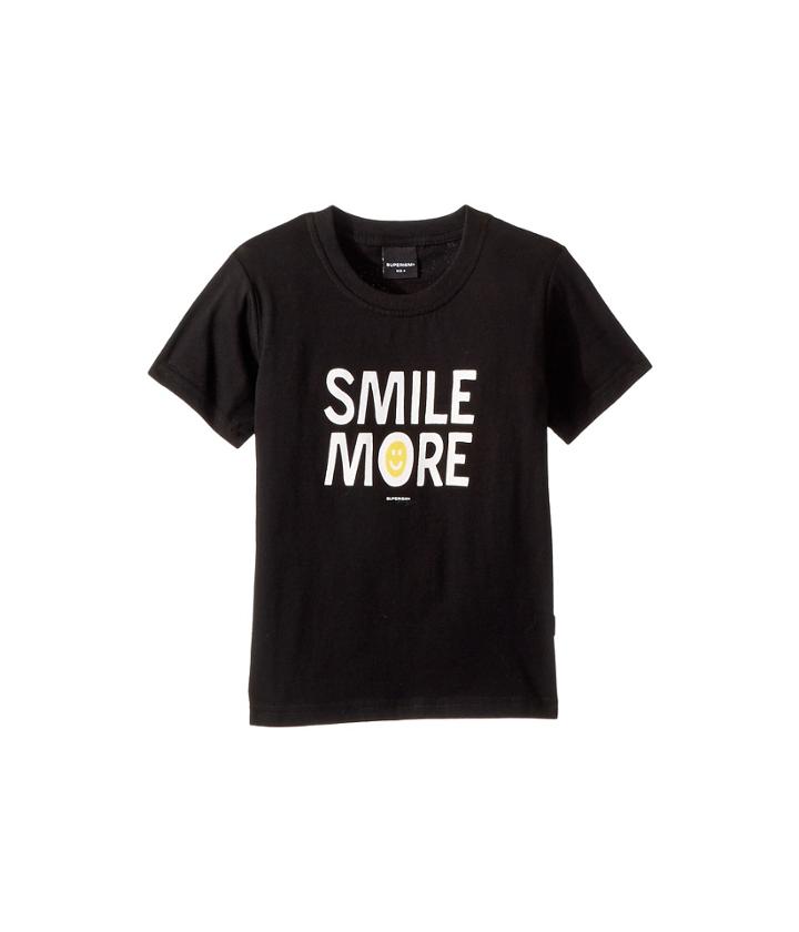 Superism Smile More Short Sleeve Tee (toddler/little Kids/big Kids) (black) Boy's T Shirt