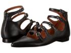 Frye Sienna Buckle Ballet (black Soft Full Grain) Women's Flat Shoes