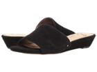 Sam Edelman Liliana (black Kid Suede Leather) Women's Slide Shoes