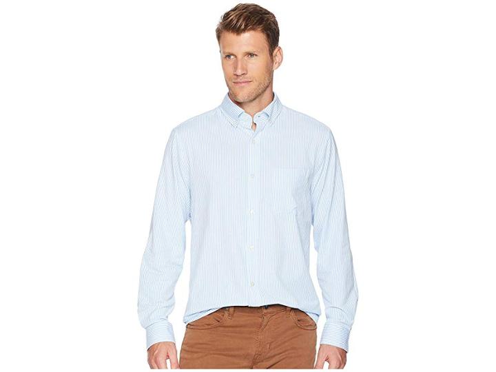 Vineyard Vines Beach St Stripe Classic Murray Shirt (ocean Breeze) Men's Clothing