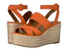 Nine West Kushala Espadrille Wedge Sandal (orange Nubuck) Women's Shoes
