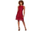 Michael Michael Kors Sleeveless Lace Double Flounce Dress (maroon) Women's Dress