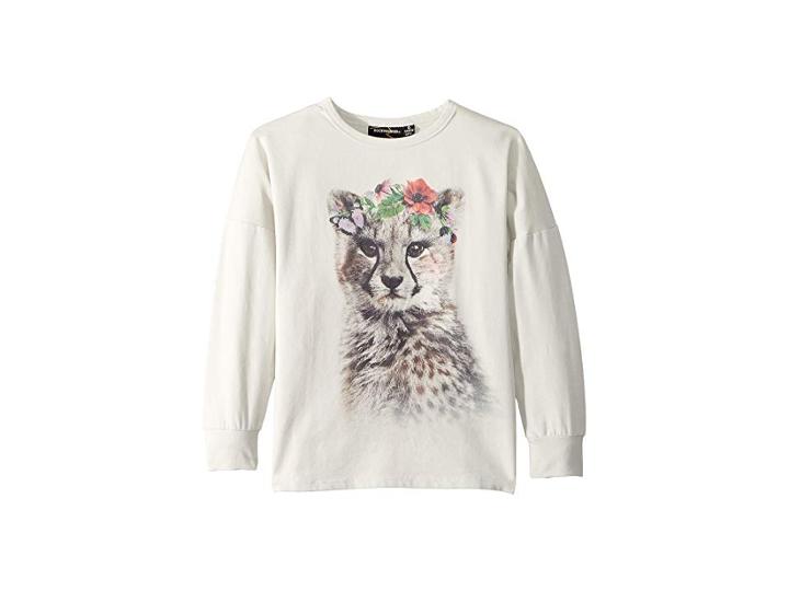 Rock Your Baby Floral Cheetah T-shirt (toddler/little Kids/big Kids) (grey) Girl's T Shirt