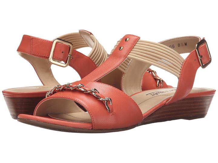 Rose Petals Jasmine (coral Kid) Women's Wedge Shoes