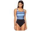 Tyr Tramonto Scoop Neck Controlfit (black/grey) Women's Swimsuits One Piece