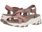 Skechers D'lites Summer Crossing (taupe/coral) Women's Shoes