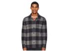Vince Splittable Plaid Overshirt (charcoal) Men's Clothing