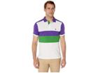 U.s. Polo Assn. Slim Fit Chest Stripe Color Block Polo Shirt (purple Prince) Men's Short Sleeve Pullover
