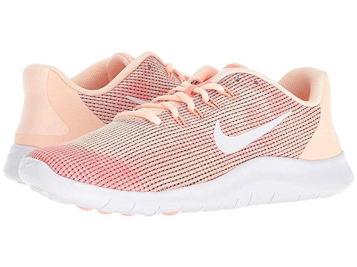 Nike Kids Flex Run 2018 (big Kid) (crimson Tint/white/crimson Pulse) Girls Shoes