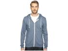 Threads 4 Thought Triblend Zip Front Hoodie (china Blue) Men's Sweatshirt