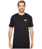 Nike Sportswear Advance 15 Fleece Top (black/white) Men's Clothing