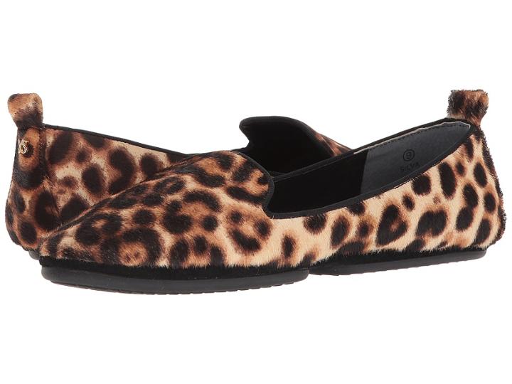 Yosi Samra Silva (natural Leopard Print Calf Hair) Women's Flat Shoes