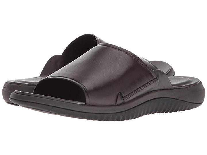 Cole Haan 2.zerogrand Slide Sandal (dark Roast Leather/black) Men's Sandals