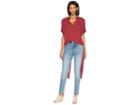 Bcbgeneration Wrap Front Elongated Back Shirt (ruby Wine) Women's Clothing
