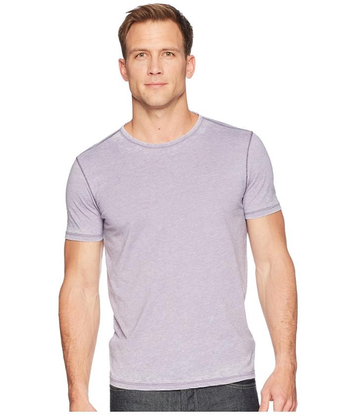 John Varvatos Star U.s.a. Short Sleeved Crew Neck W/ Garment Burnout K2683u1b (iris) Men's Clothing