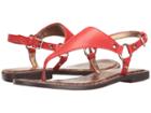 Sam Edelman Greta (havana Red Neymar Tumbled Leather) Women's Sandals