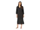 Donna Karan Sweater Lounge Caftan (black Marled) Women's Pajama