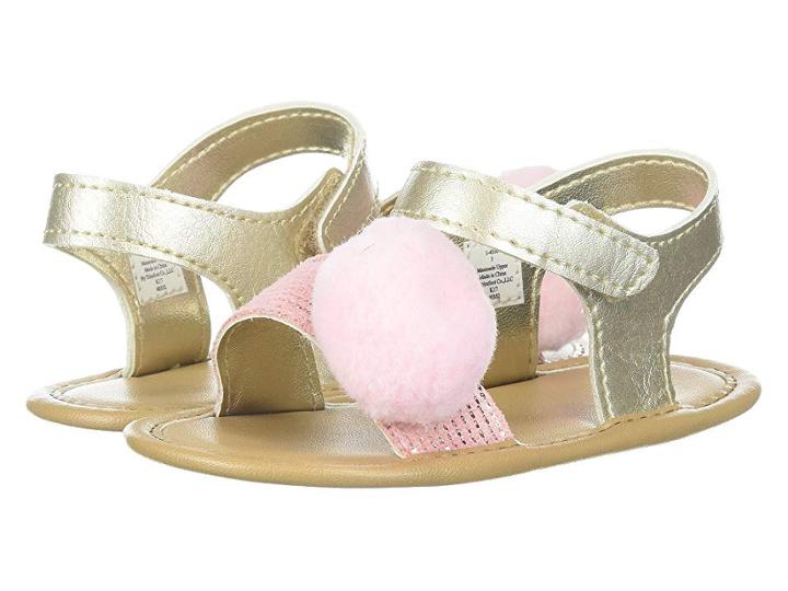 Baby Deer Soft Sole Pom Pom Sandal (infant) (champagne) Girls Shoes