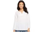 Nydj Fray Edge Bell Sleeve Popover (optic White) Women's Clothing