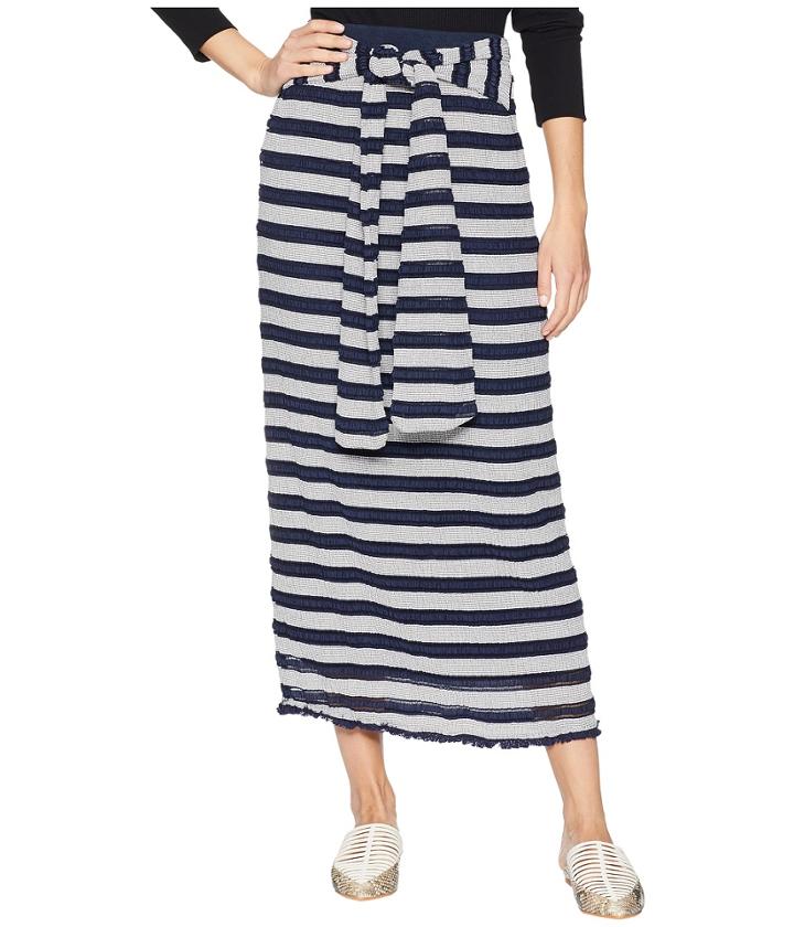 Moon River Long Skirt (navy/ivory) Women's Skirt