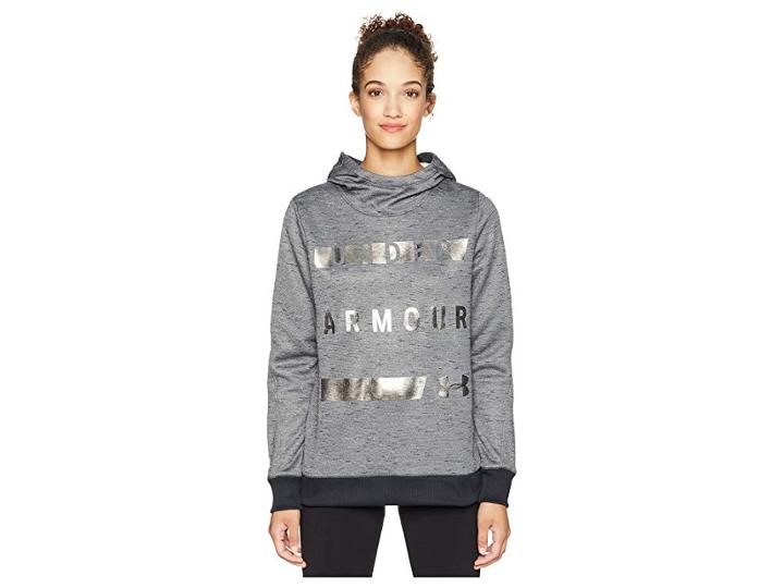 Under Armour Synthetic Fleece Pullover Wordmark (black/black/tonal) Women's Clothing