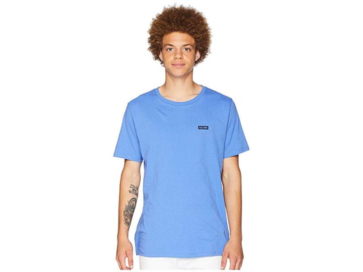 Globe Sticker Tee (atoll Blue) Men's T Shirt