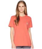 Carhartt Wk87 Workwear Pocket Short Sleeve T-shirt (cranberry) Women's T Shirt