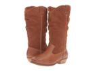 Softwalk Rock Creek Wide Calf (cognac Smooth Leather/cow Suede) Women's Boots