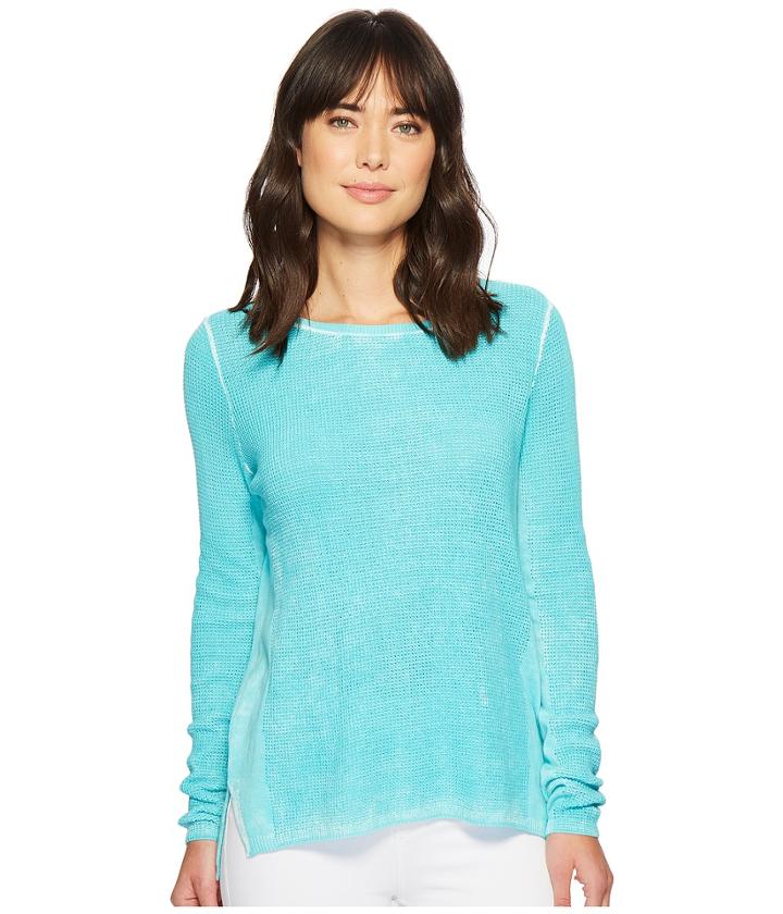 Elliott Lauren Thermal Stitch Stone Wash Sweater (sea) Women's Sweater