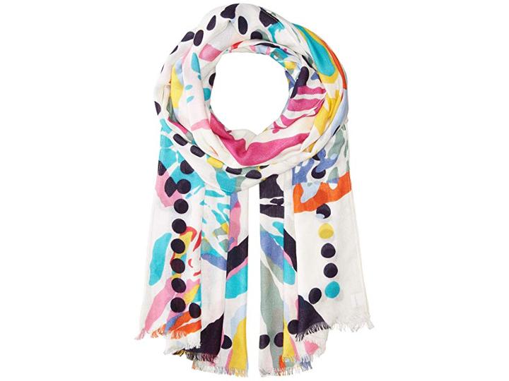 Vera Bradley Soft Fringe Scarf (butterfly Flutter White) Scarves